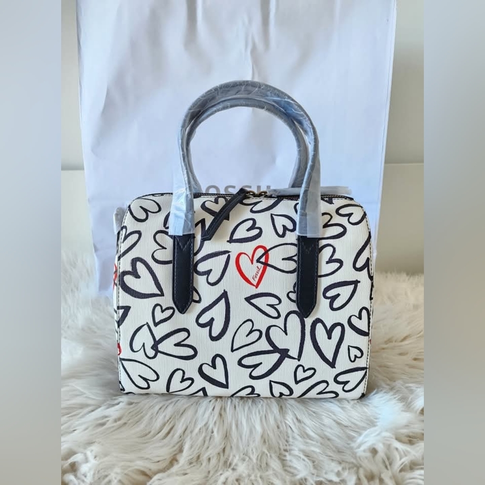 Fossil White and Black Women's Bag Original Brand New Withe Tag